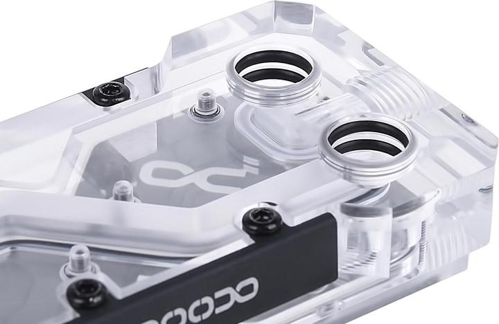 Actual product image Alphacool GPX SLI Connector Dual - Plexi - Addressable RGB - 3 PCI-E Space