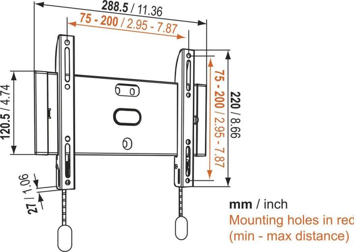 Image du produit Vogels Base 05 S (Mur, 40", 20 kg)