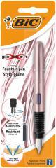 Actual product image Teka BIC® x-pen® CHROME ROSE GOLD fountain pen. rose gold. Blister of 1 piece (Chrome pink, 1 x)