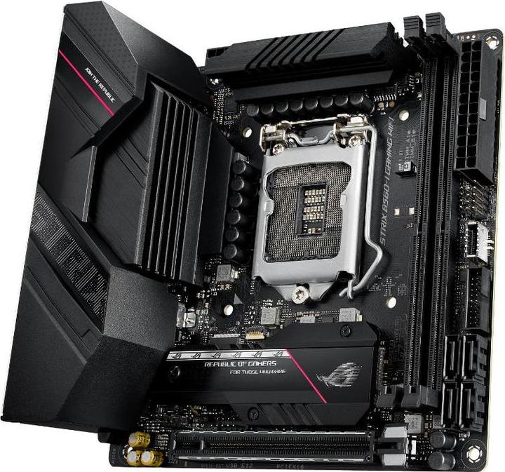 Produktbild ASUS MB ROG STRIX B560-I GAMING Intel,1200,DDR4,mITX (LGA 1200, Intel B560, Mini-ITX)