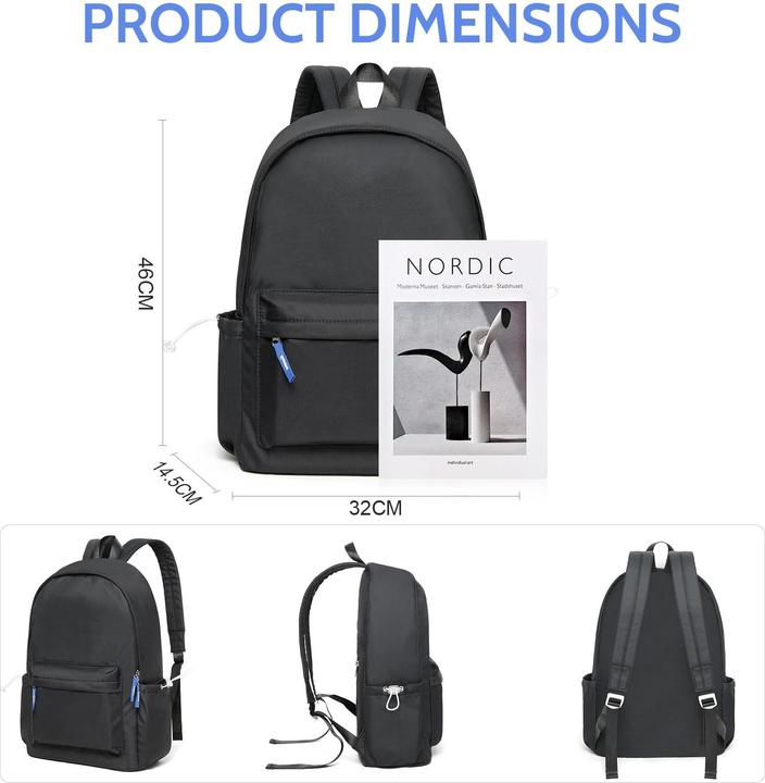 Actual product image Only-Bags.Store Backpack school teenager, school bag, daypack with laptop compartment, water-repellent school bag (24 l)