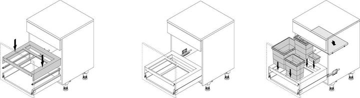 Produktbild Hettich Abfalltrennsystem Base 450 für ArciTech anthrazit (20 l)