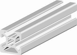 Actual product image Rs Pro Aluminium strut profile 20 x 20 mm, triple groove 6mm, length 3m