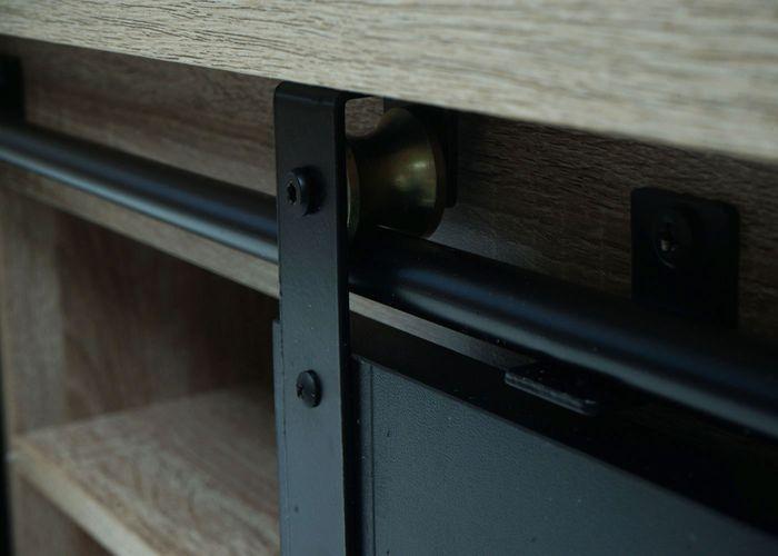 Immagine prodotto Mendler Porta TV HWC-K75, metallo industriale effetto legno 43x150x40cm, colore naturale