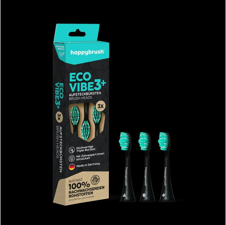 Immagine prodotto happybrush Testina per spazzolino Eco Vibe (3 x)