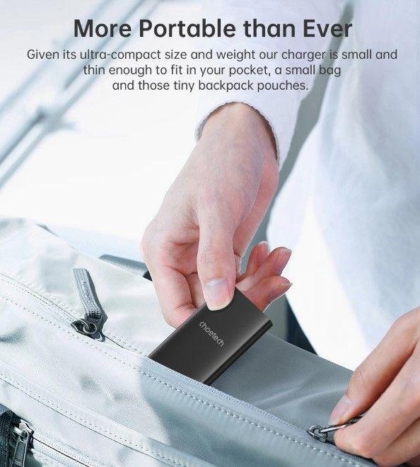 Productafbeelding Choetech USB-C en USB-A GaN snelle oplader (65 W)