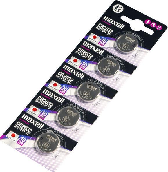 Image du produit Maxell Electronics CR2032 (5 pcs, CR2032, 220 mAh)