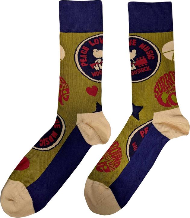 Woodstock Peace Love Music Knöchelsocken (40.5 - 45.5)