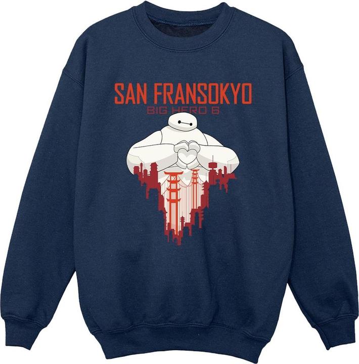 Disney Big Hero 6 Baymax San Fransokyo Heart Sweatshirt Jungen