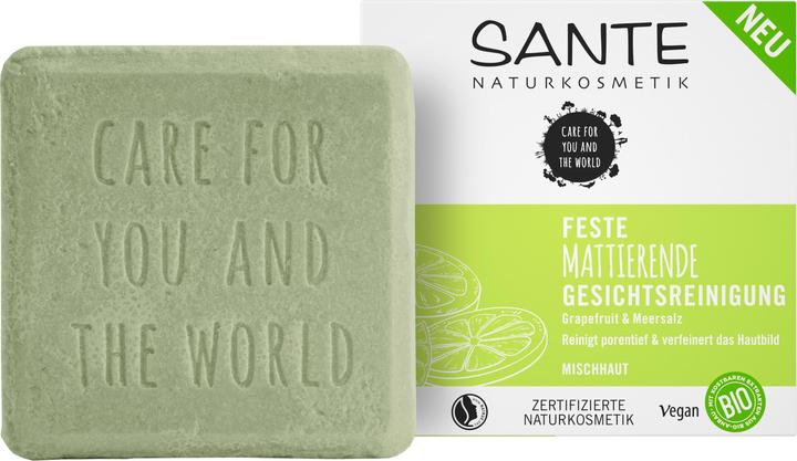 Sante Gesichtsreinigung Mattierend Bio-Grapefruit & Meersalz 60 g (Reinigungstücher, 60000 ml)