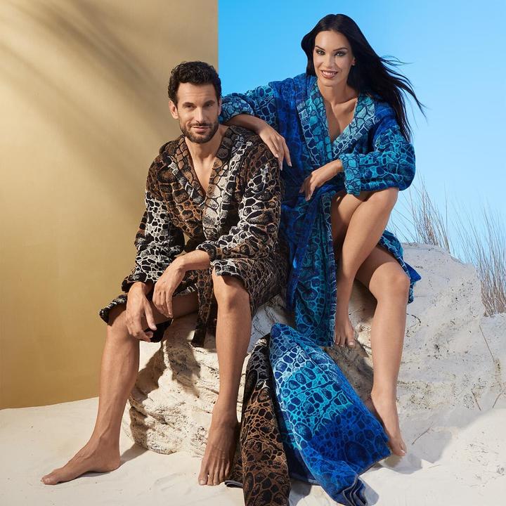 Carrara Unisex Frottier Bademantel Ocean (XXL)