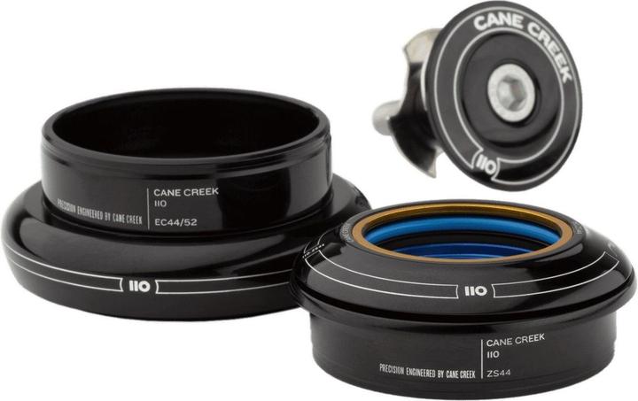 Actual product image Cane Creek 110 Tapered headset, 1 1/8"-1.5", IS41/28.6/H9 | IS52/40, short 51.1OD, wide, black