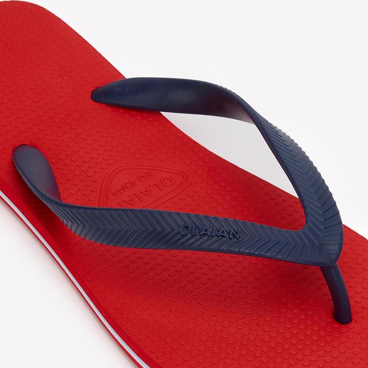 Actual product image Olaian Men's toe sandals 500 red (40)