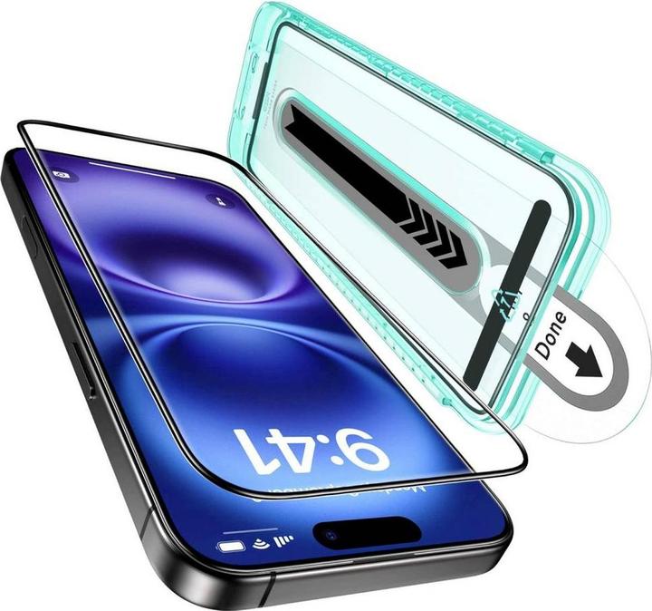 Productafbeelding ESR Beeldschermbescherming van gehard glas (1 Stuk, Apple iPhone 16 Plus)