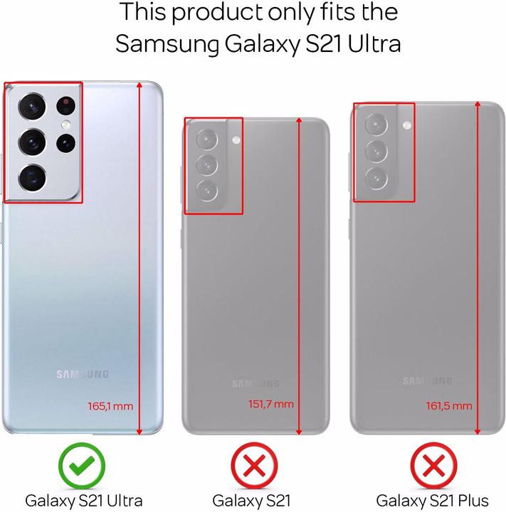 Image du produit Nalia Étui pour téléphone portable à 360 degrés (Samsung Galaxy S21 Ultra)