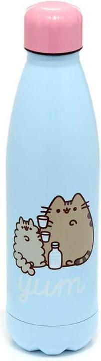 Puckator Pusheen the Foodie Cat Wiederverwendbare, thermoisolierte Heiß- und Kaltgetränkeflasche aus Edelstah (0.50 l)