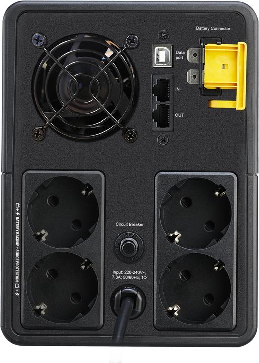 Actual product image APC BX1600MI-GR Uninterruptible Power Supply (UPS) Line-Interactive 1600 VA 900 W 4 AC Outputs (1.60 VA, 900 W, Line-interactive UPS)