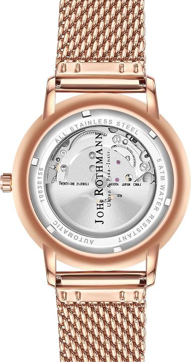 Immagine prodotto John Rothmann Orologio automatico da uomo Friedrich in acciaio inox oro rosa - 26875 (Orologio da polso analogico, 38.50 mm)