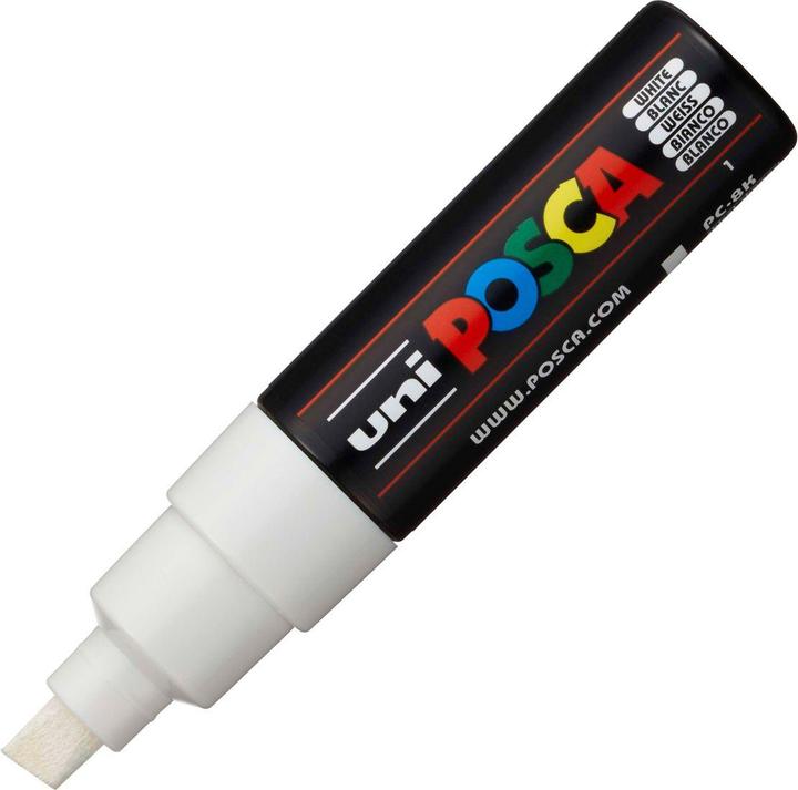 Actual product image Posca Marker PC-8K wedge tip (White, 8 mm, 1 x)