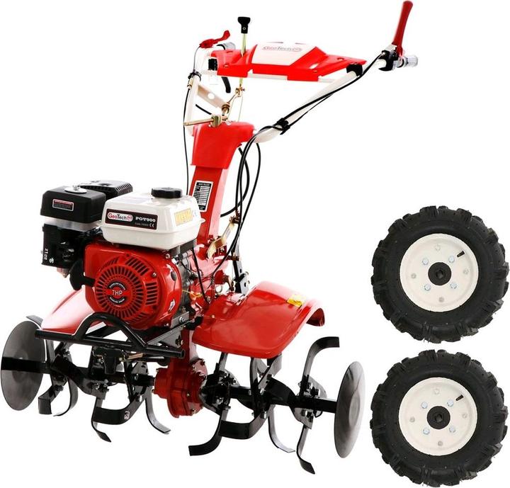 Produktbild GeoTech PGT 900 Gartenfräse mit Benzinmotor 7 PS mit p matischen Räder