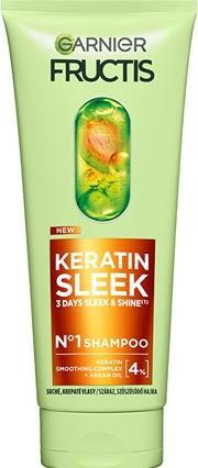 Garnier Fructis Keratin Sleek Shampoo For Dry And Frizzy Hair - 200 Ml (200 ml, Flüssiges Shampoo)