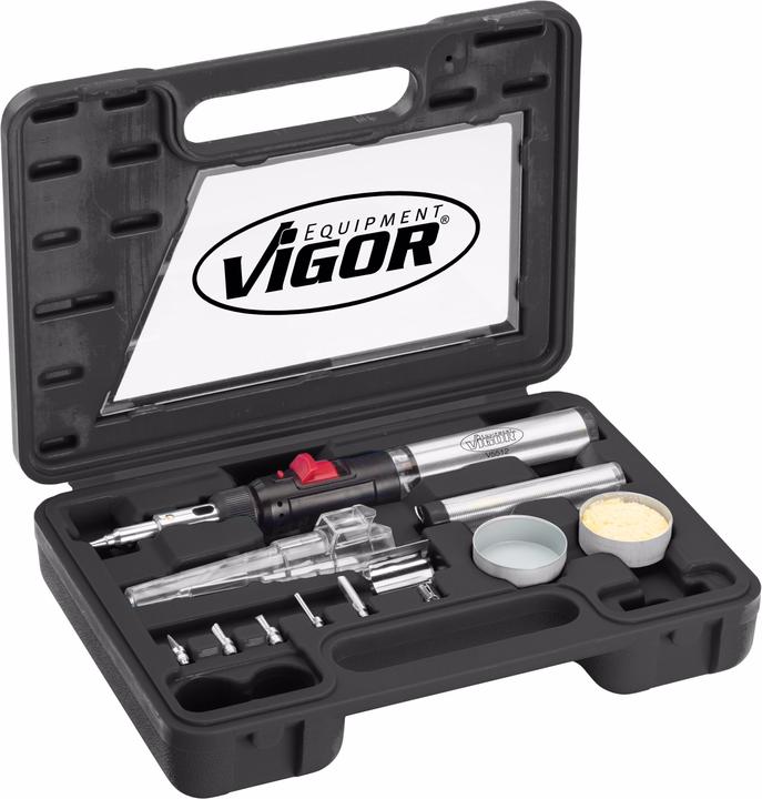 Produktbild Vigor Gas Lötkolben Satz ∙ V5512 ∙ Anzahl Werkzeuge: 12