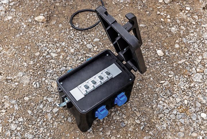 Productafbeelding As - Schwabe Mobiele stroomverdeler voor massief rubber op locatie (4 x, CEE 7/3)
