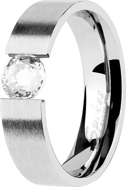 Star Piercing Ring silber mit geklemmten Kristall