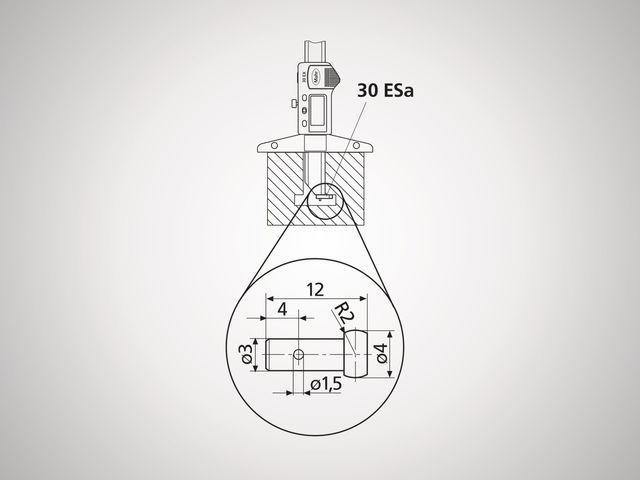 Produktbild Mahr Messeinsatz für Abstandsmessung ø 4 mm
