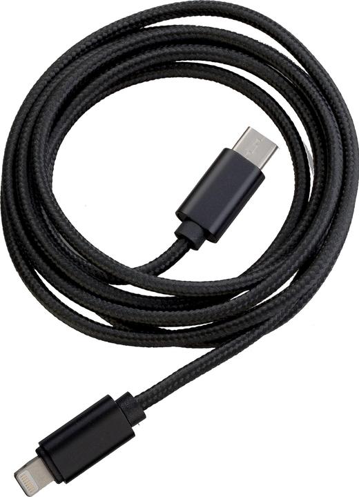 Image du produit Peter Jäckel FASHION Câble de données de 1,5 m noir pour Type-C/ Apple Lightning avec fonction de (1.50 m)