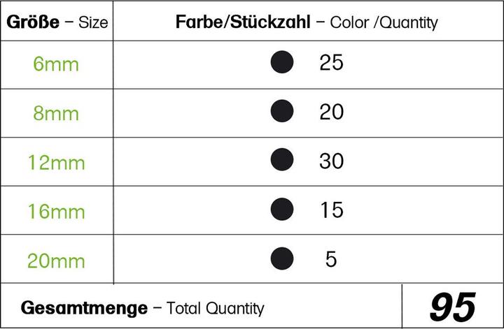 Produktbild Offgridtec Schrumpfschlauch Sortiment Schwarz 4:1 Ratio mit Kleber Doppelwandig 95 Stück 89mm Länge Verschied (95 x)