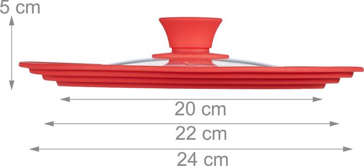 Productafbeelding Relaxdays Potdeksel (24 cm, Glas)