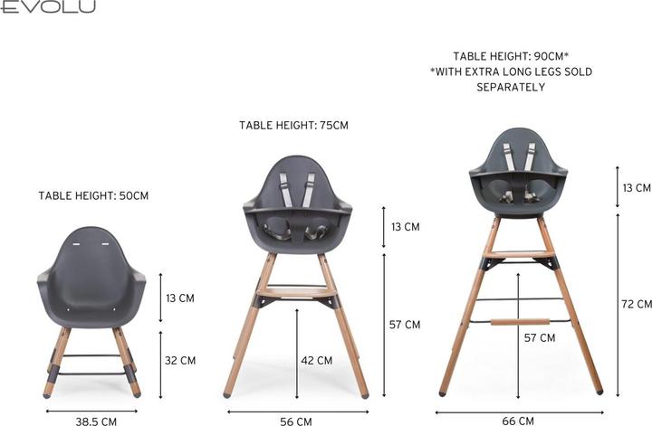 Produktbild Childhome Evolu 2 (Hochstuhl)