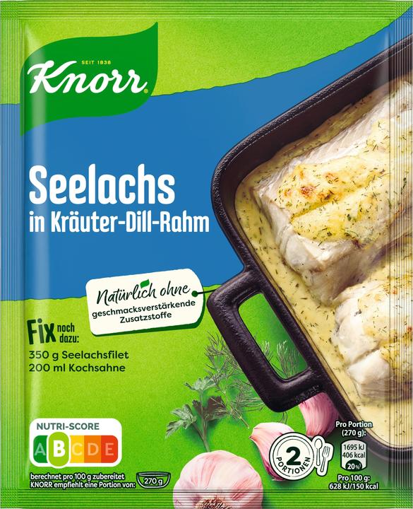 Produktbild Knorr Fix Seelachs in Kräuter-Dill-Rahm (30 g)