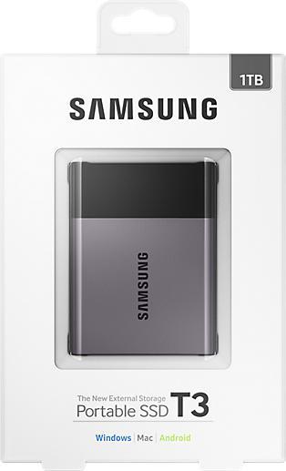 Actual product image Samsung Portable SSD T3 (1000 GB)