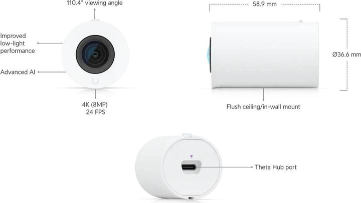 Produktbild Ubiquiti AI Theta Pro Wide-Angle Lens (3840 x 2160 Pixels)