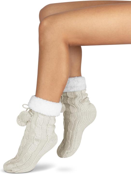 Produktbild Normani Strick-Hausschuhe mit Bommeln und ABS (Einzelpack, 40 - 44)