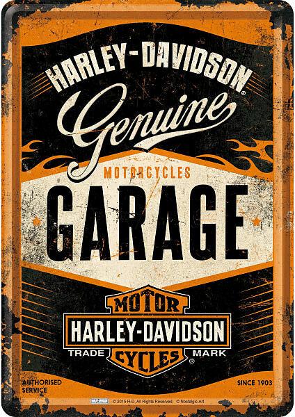 Produktbild Nostalgic-Art Merchandising Blechpostkarten. Harley-Davidson / Garage