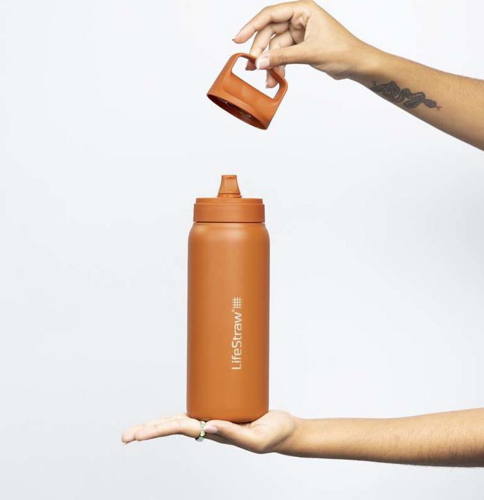 Actual product image LifeStraw Go Steel 1-Liter (kyoto orange) (1 l)