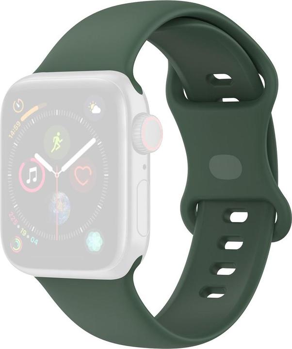 Produktbild König Design Sport Ersatz Armband für Apple Watch 1/2/3/4/5/6/SE 44 42 mm Large Silikon Grün
