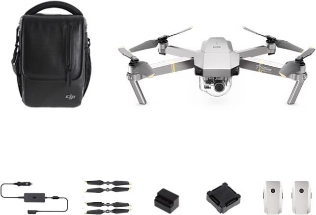 DJI Mavic Pro Platinum Fly More Bundle (30 min, 743 g, 12 Mpx)