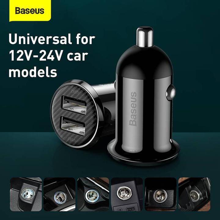 Immagine prodotto Baseus Caricatore da auto Grain Pro 2x USB 4,8A (nero)