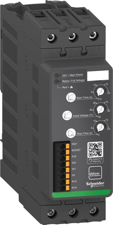Schneider Avviatore statico Altivar ATS130, 38A, da 200 a 480V AC, tensione di controllo 24V DC ATS130N2D38LT