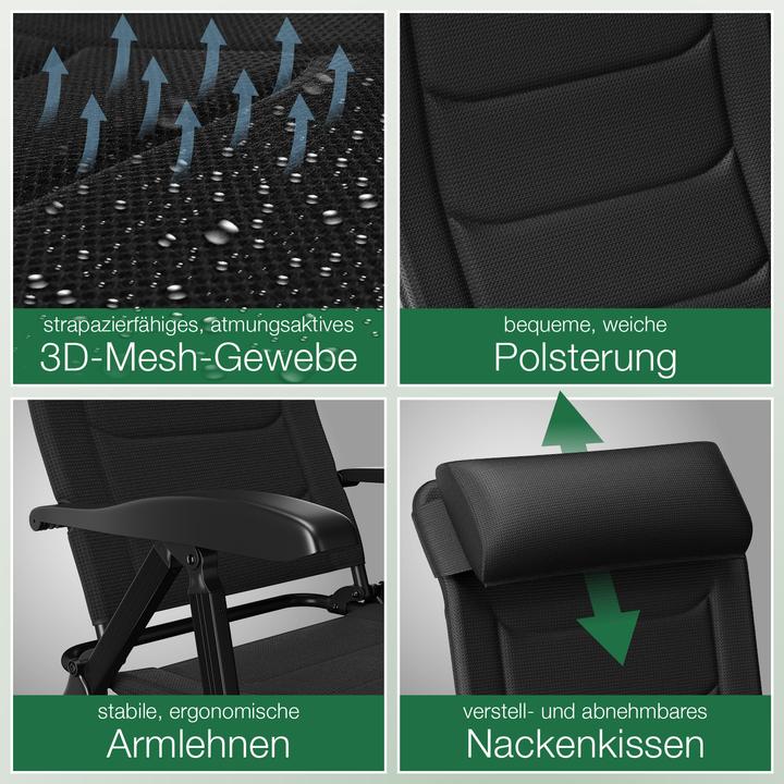 Image du produit Aktivshop Chaise pliante active Camping avec repose-jambes