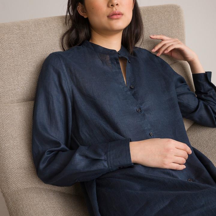 Immagine prodotto La Redoute Collections Maxi abito in lino a maniche lunghe (48)