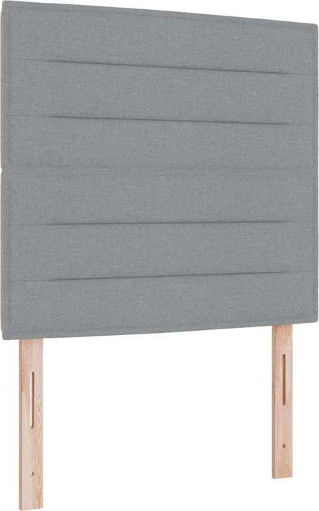 Actual product image VidaXL Box spring bed with mattress fabric light grey (120 x 200 cm)