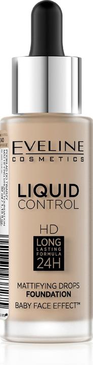 Produktbild Eveline Liquid Control HD Mattifying Drops Foundation mattierende Gesichtsgrundierung 040 Warm Beige (Warm Beige)