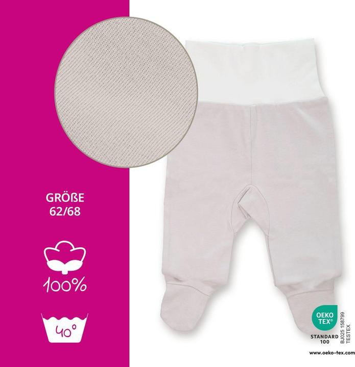 Produktbild La Loona LaLoona Babyhosen Strampelhose 2er Pack - Stripes - Light Taupe - (68)