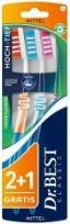 Actual product image Dr.Best Dr Best, a range of toothbrushes, soft, medium and hard, 3 pieces (Soft, 3 x)