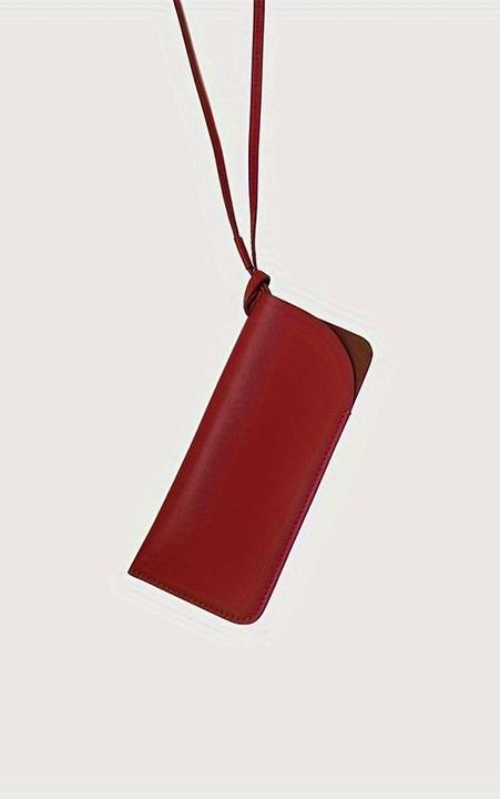 Only-Bags.Store PU Leder Brillenetui, verstellbarer Nackenriemen Sonnenbrillenhalter, Mode Accessoire hängende